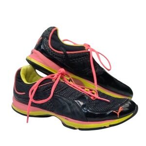 Puma Running Shoes Athletic Sneakers Cushioned Lightweight‎ Black Pink Size 8.5